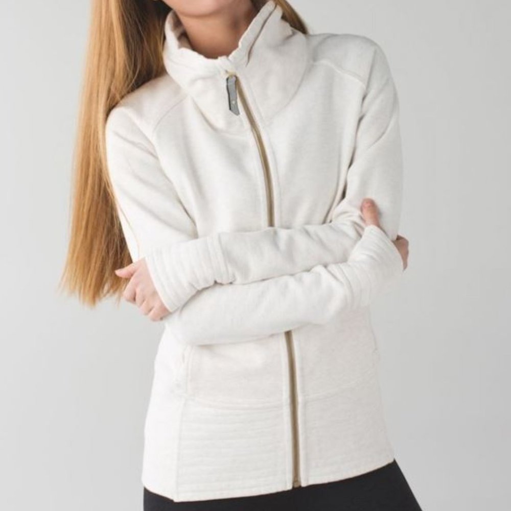 Lululemon Radiant Jacket Heathered White
